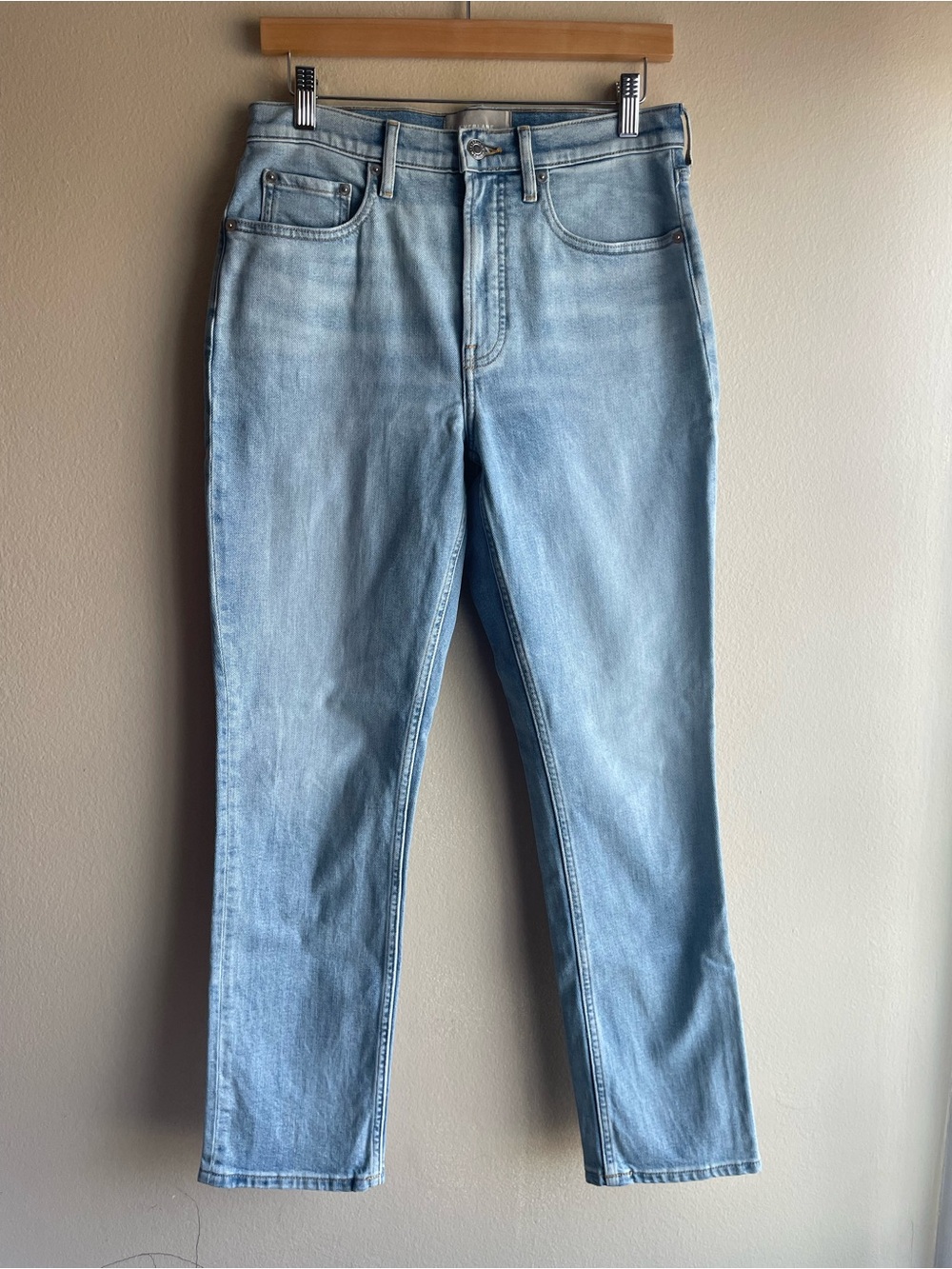 New Everlane Women Light Blue High-Rise Straight Jeans 28R